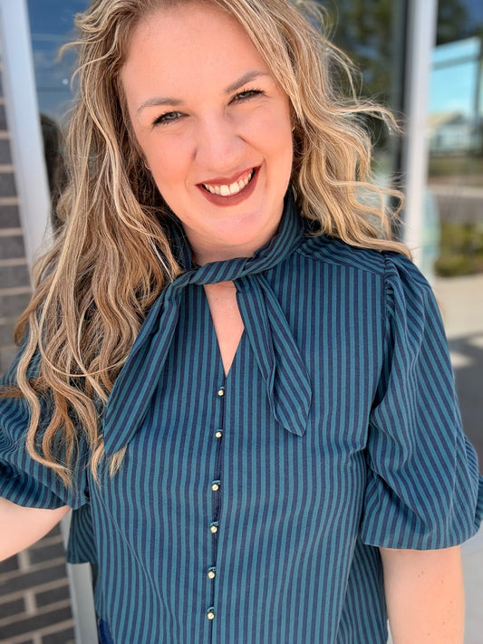 Hunter Hour Tie Blouse