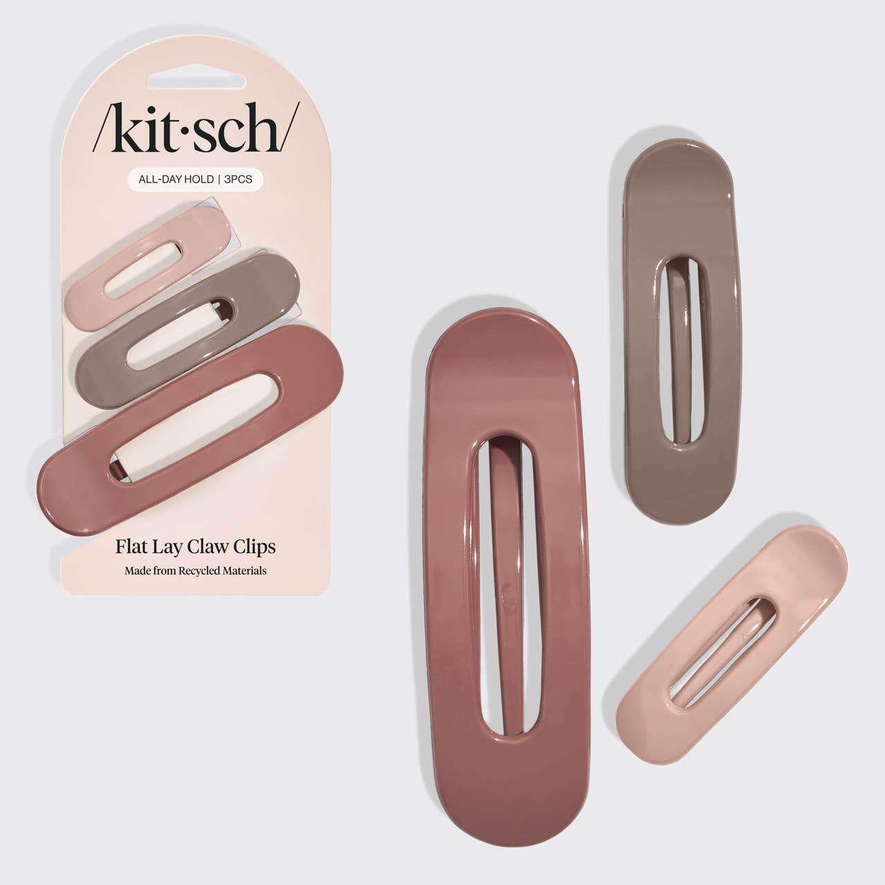 Flat Lay Claw Clip 3pc - Terracotta