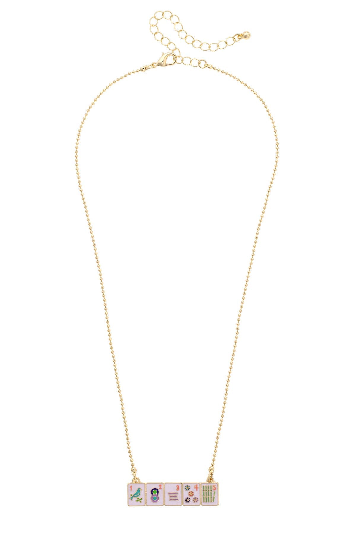 Mahjong Tile Wall Necklace