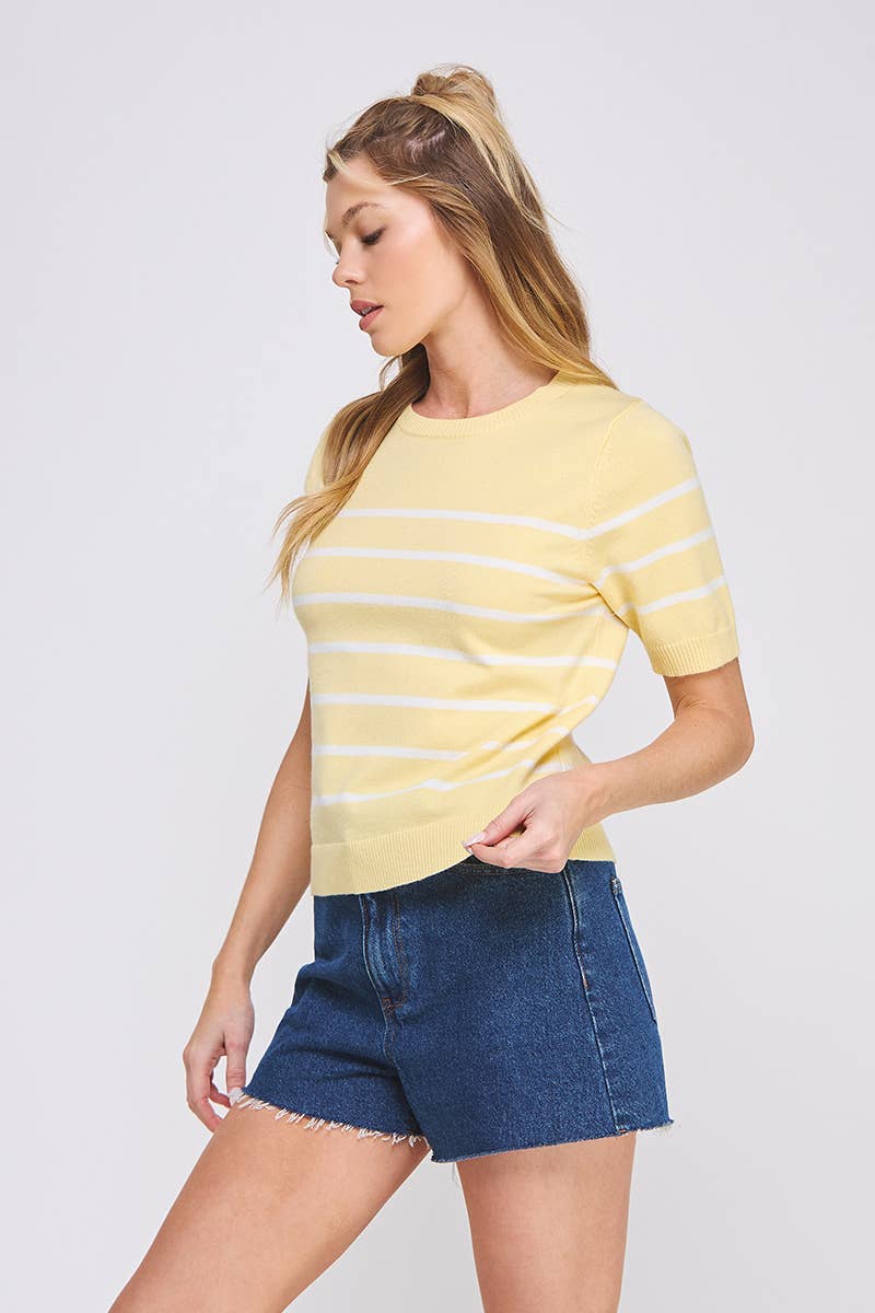 Lemon Stripe Top