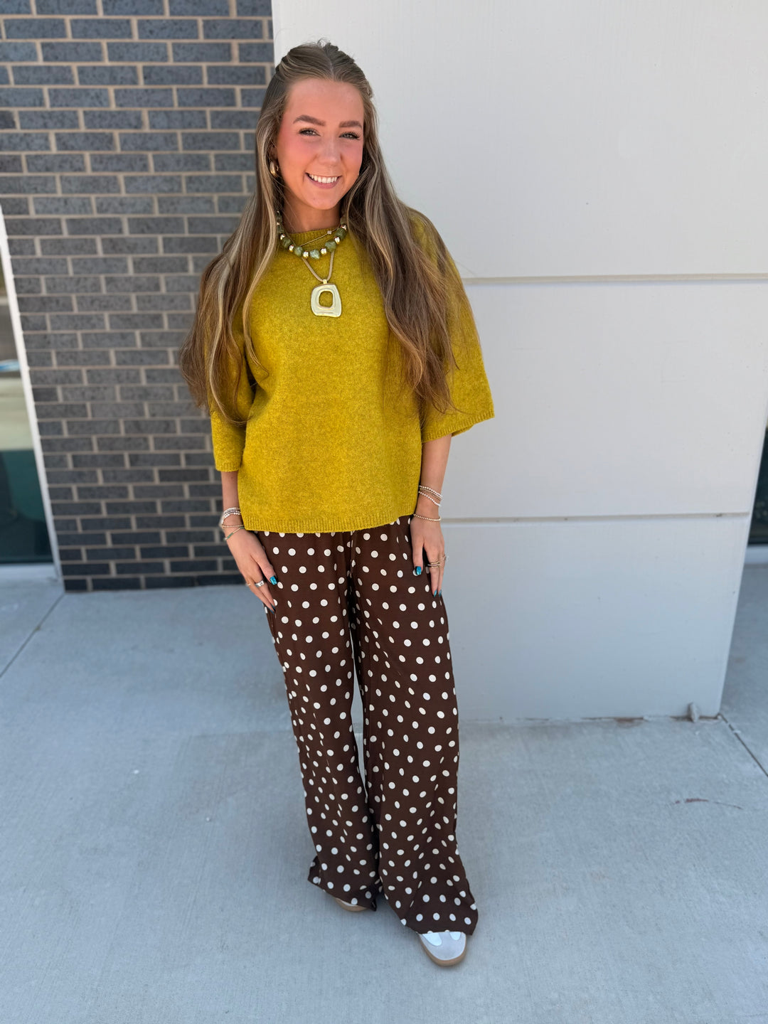 Brown Polka Dot Pants