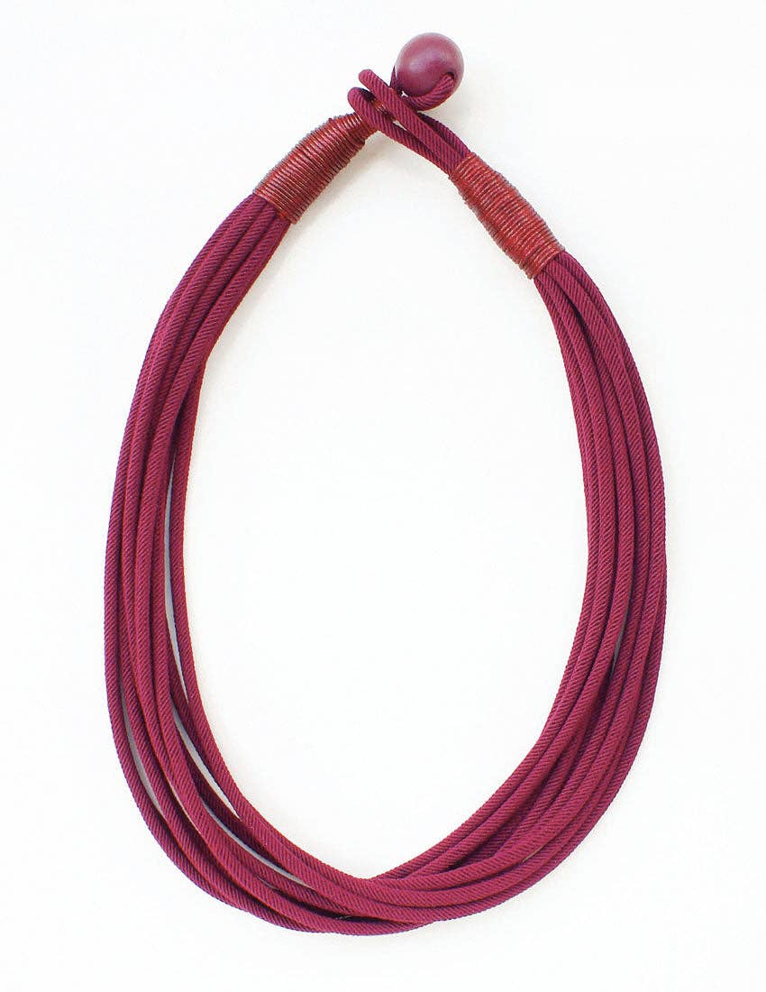 Maroon Rope Textured Multi Strand Necklace – Urban Rose Mercantile