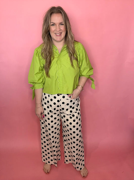 Black/White Polka Dot Pants