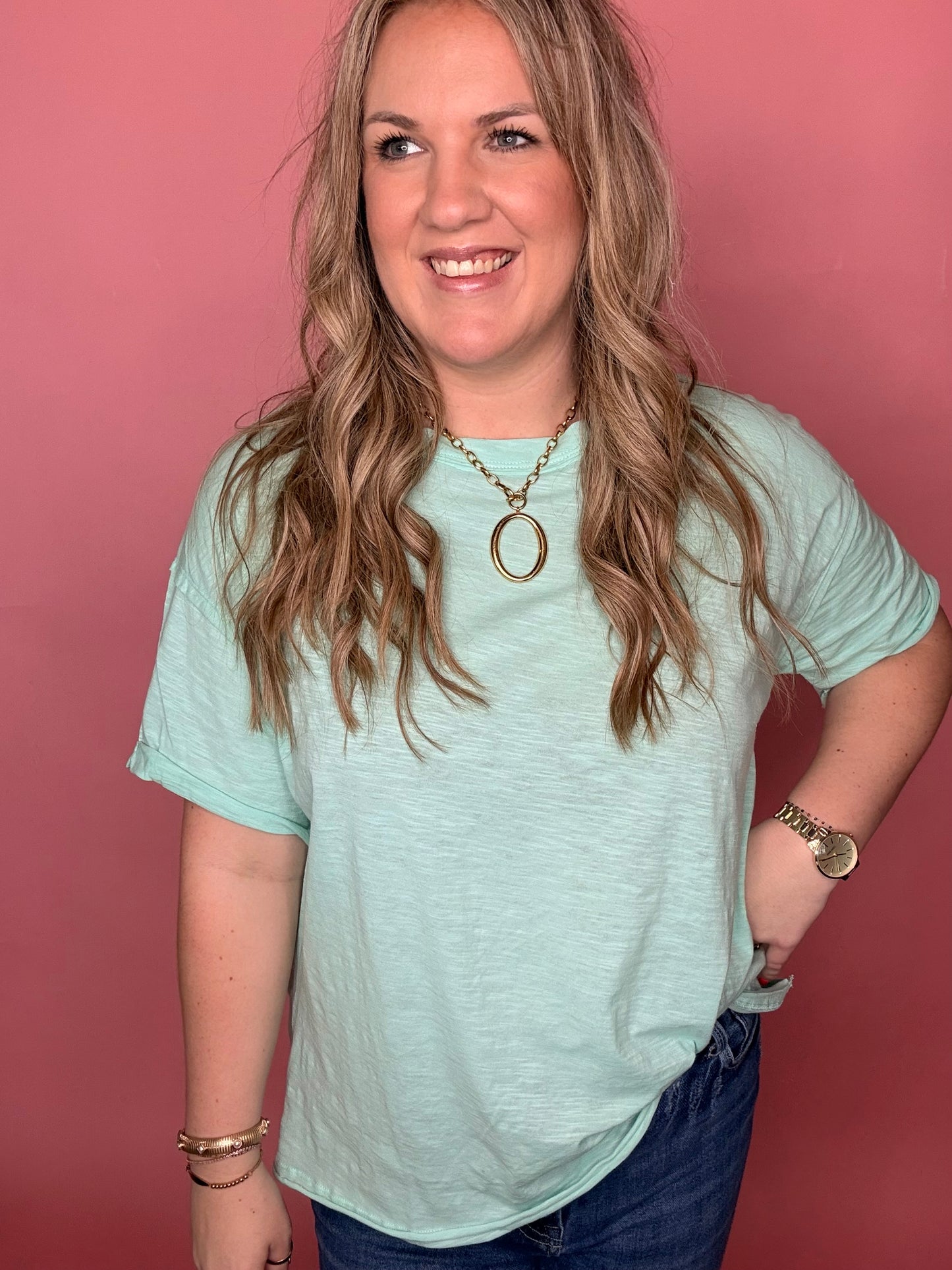 Mint Cotton Top