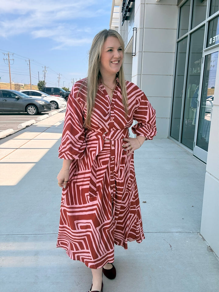 Pink Mocha Mosaic Dress
