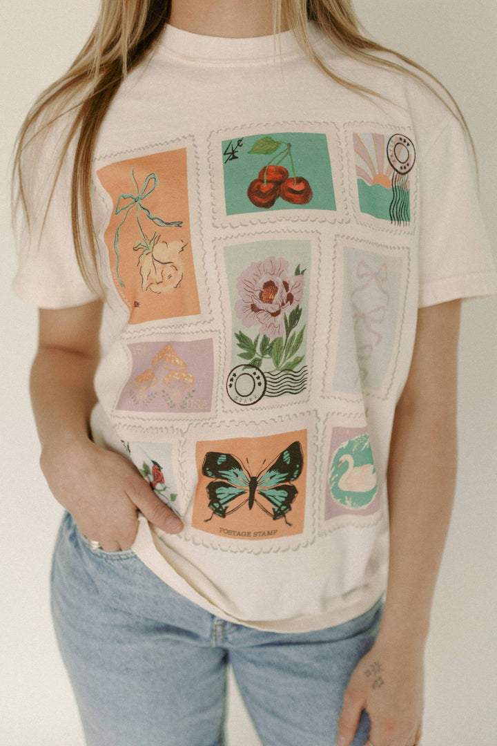 Spring Stamps Graphic Tshirt