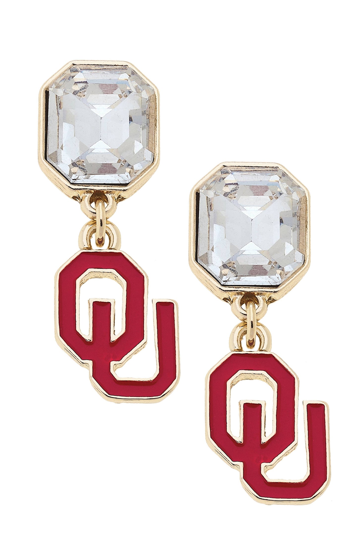 Sooners Rhinestone Logo Earrings