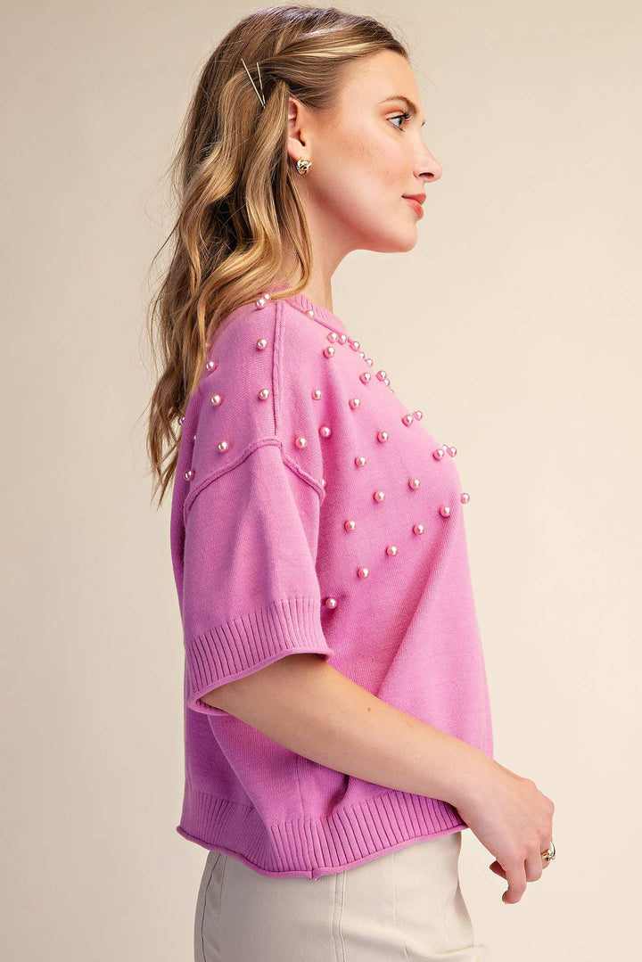 Rosè &amp; Pearls Sweater