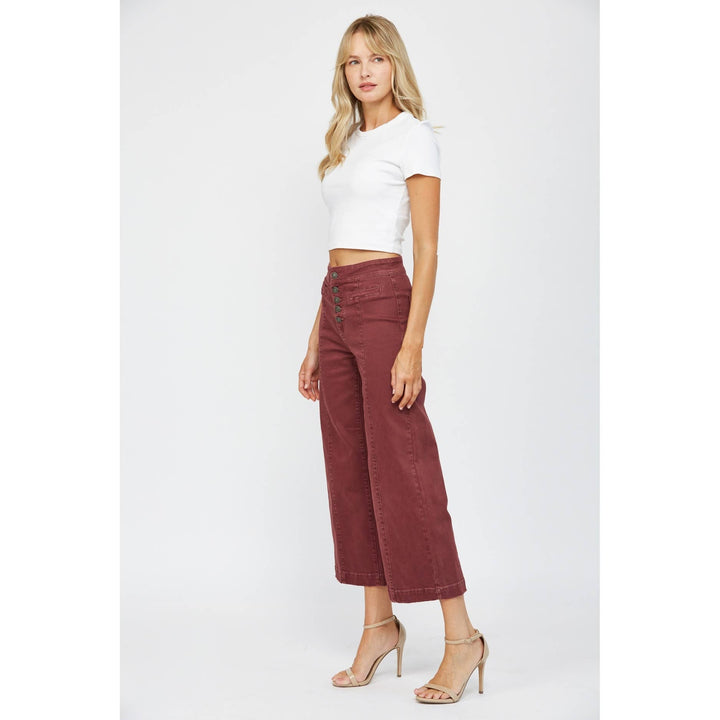 Rouge High Rise Wide Crop Leg Mica Jeans