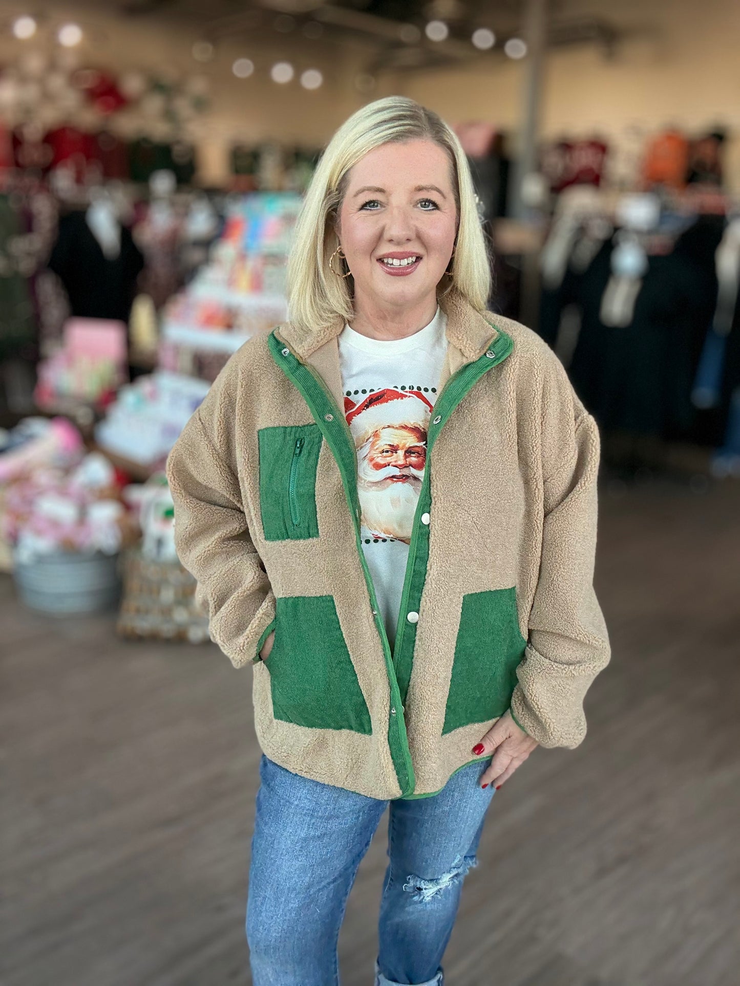 Merry Christmas Gingerbread Sequin Jacket