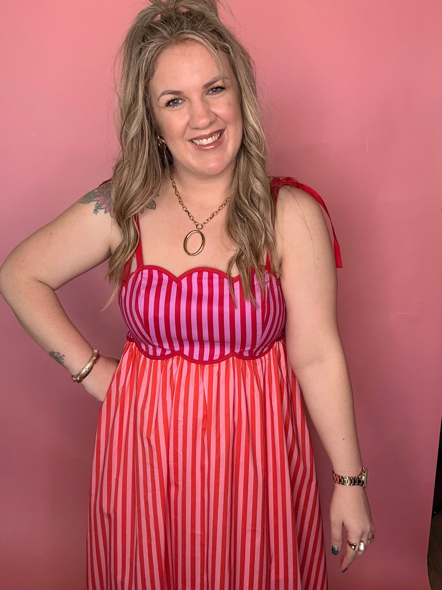 Burst of Flavor Striped Dress