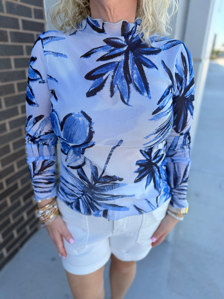 Palm Mesh Blouse