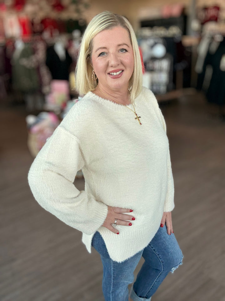 Ivory Fuzzy Sweater