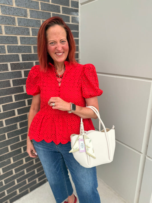 Coca-Cola Eyelet Blouse