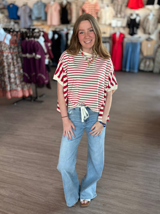Crimson Stripe PL Shirt