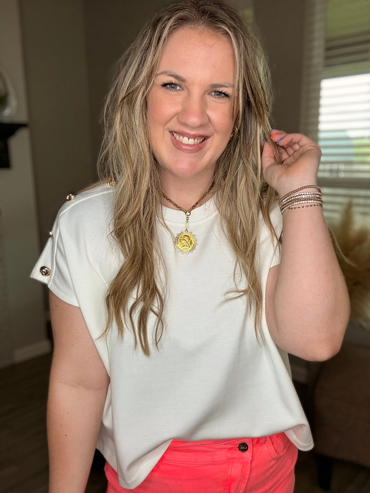 White w/Gold Knot Top