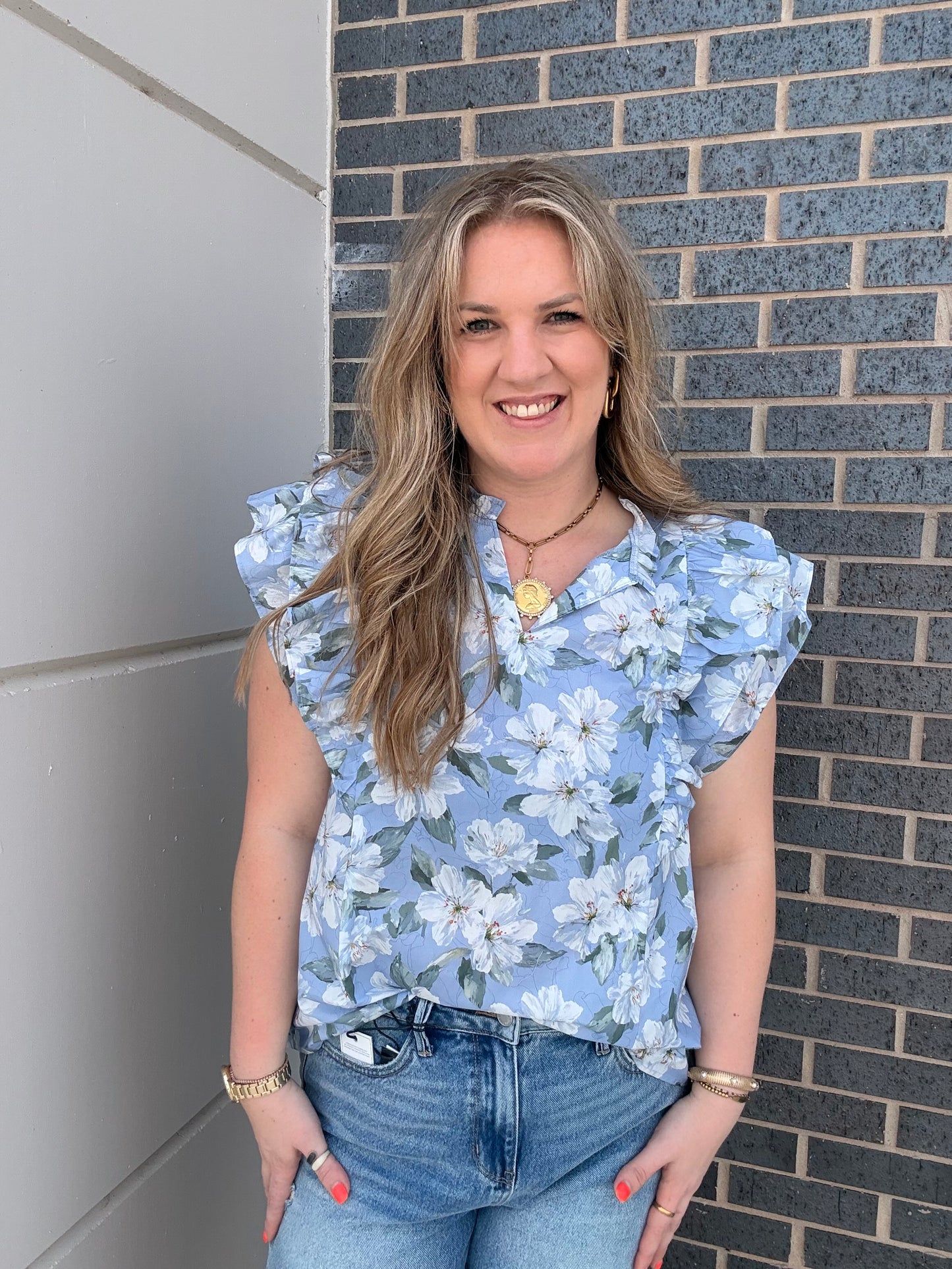 Blue Camille Blouse
