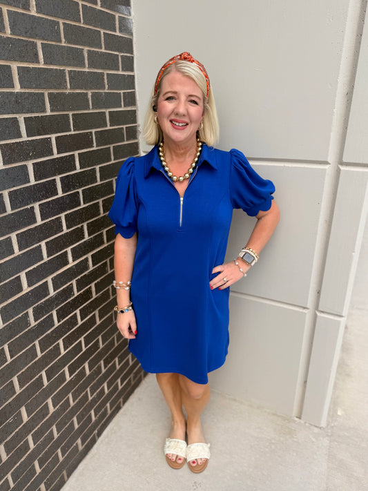 Electric Blue Avenue Dress