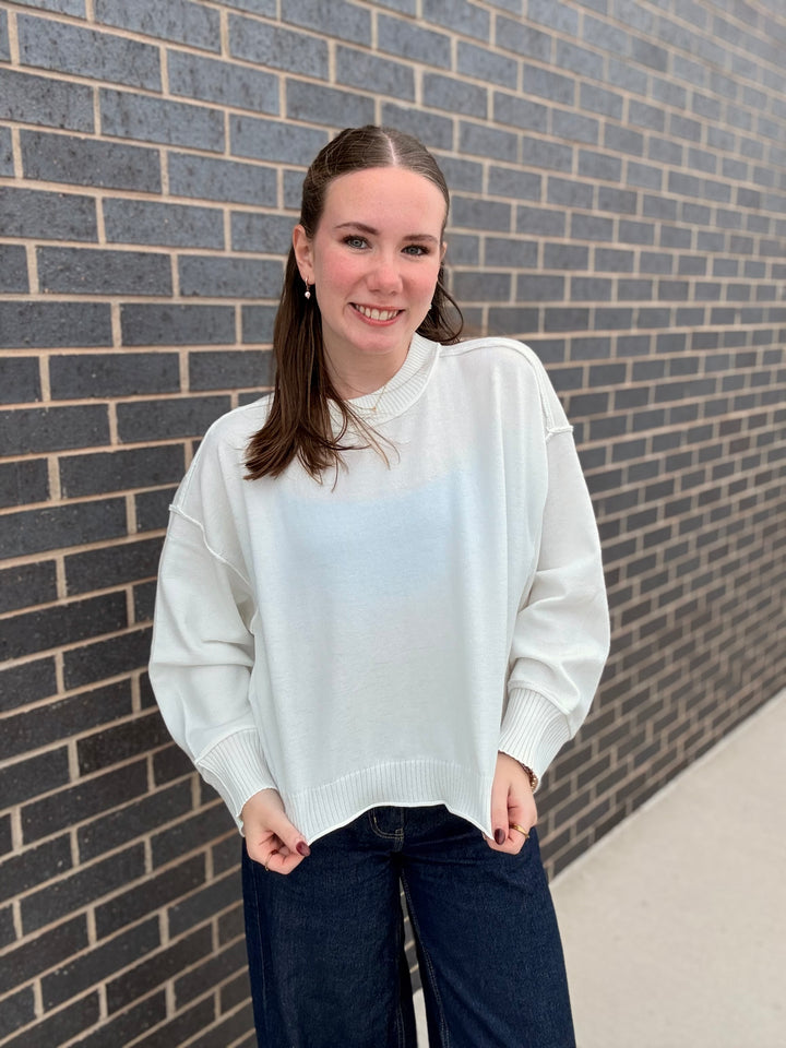 Ivory Crew Sweater