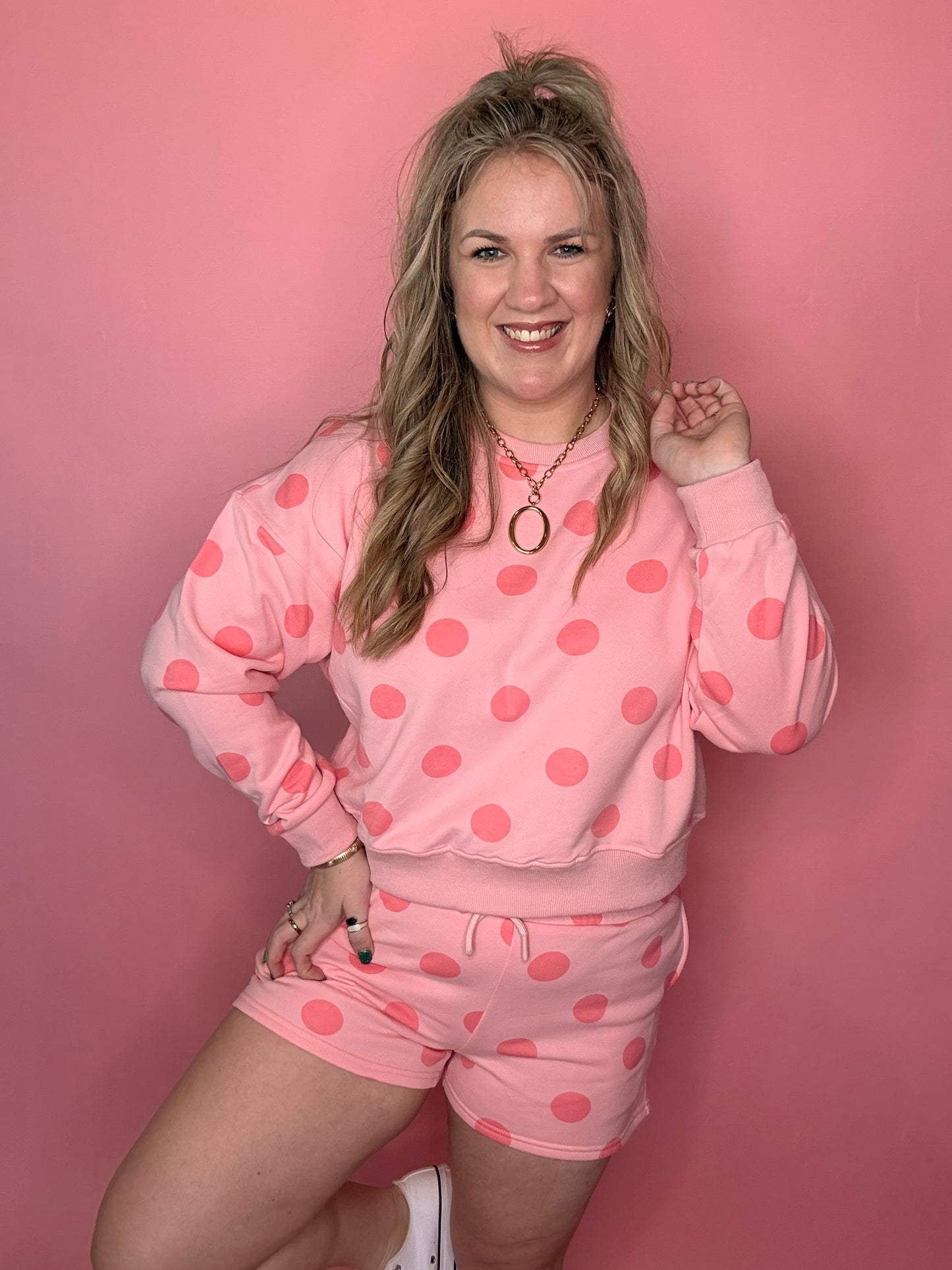 Pink Passion Polka Dot Sweatshirt