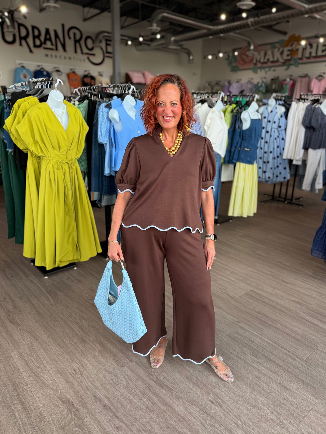 Travel Outfit with Blue Squiggles SET