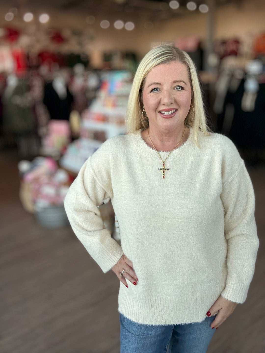 Ivory Fuzzy Sweater