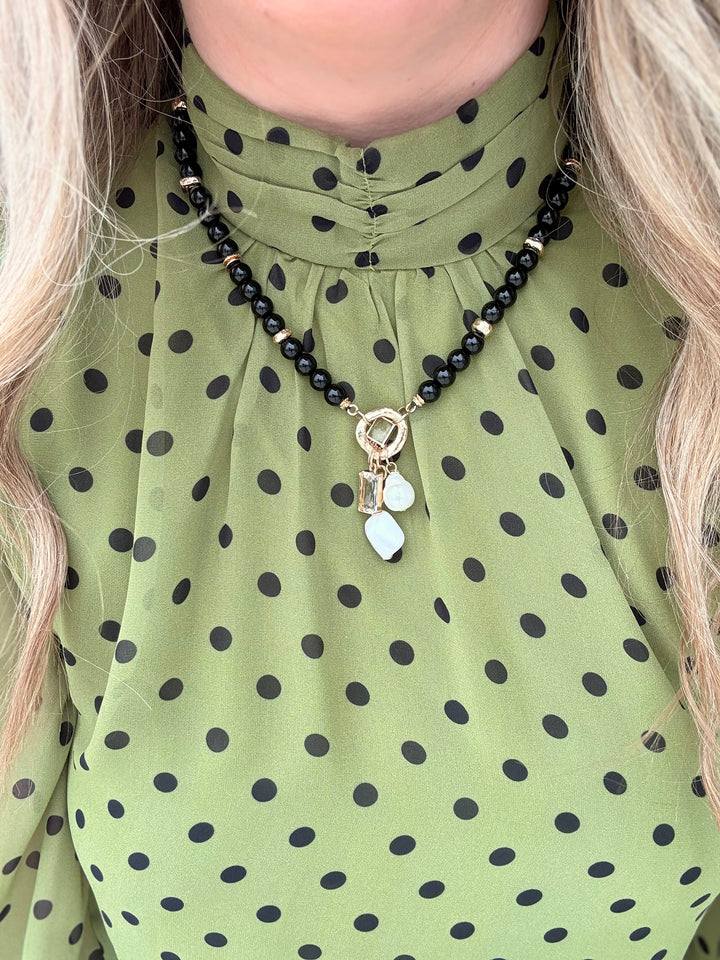 Olive You In Dots Blouse