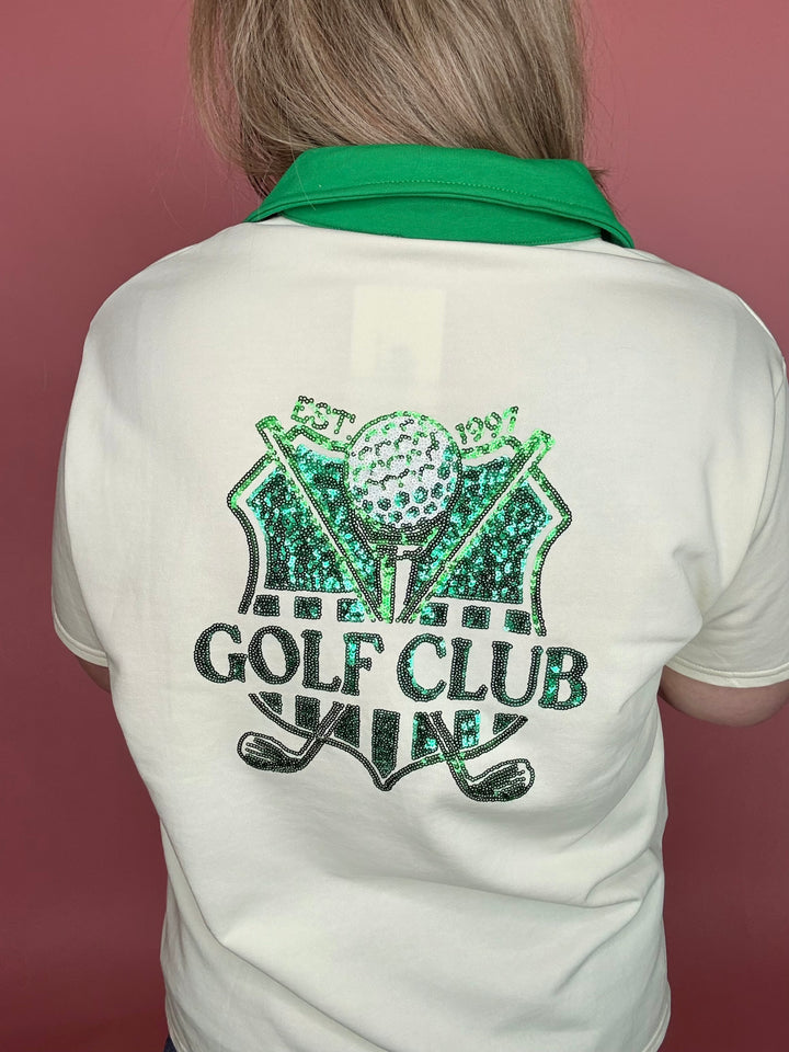 Golf Club Sequin Top