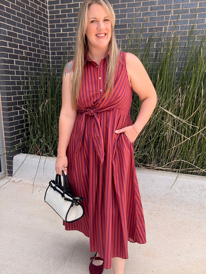 Tie It Together Dress: Plum