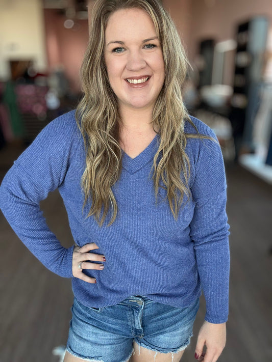 Marlin Ribbed Long Sleeve Top