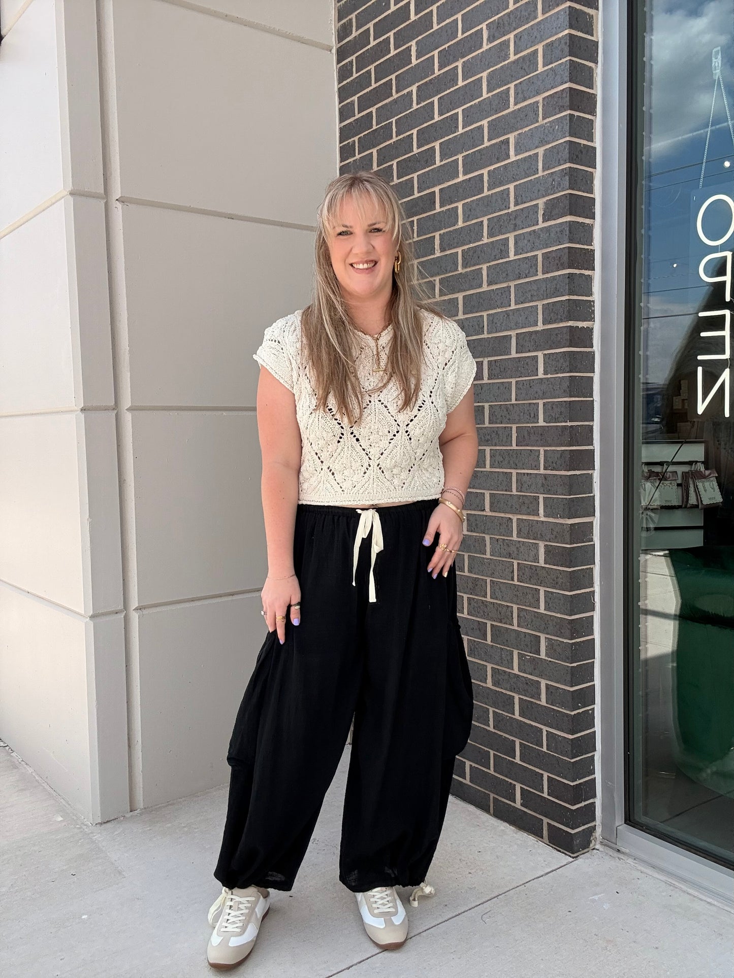 Dual Leg Black Pants