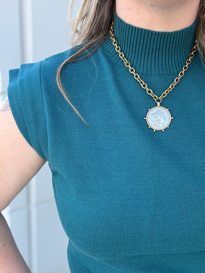 Effortless Edit Knit Top| Teal