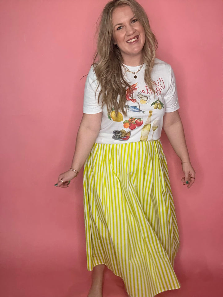 Citrus Stripe Skirt
