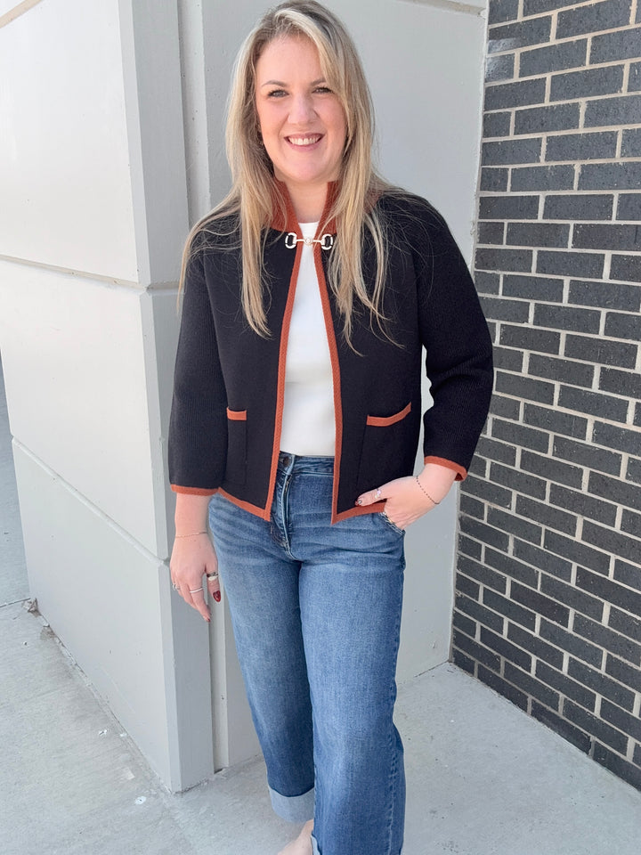 Horsebit Knit Jacket