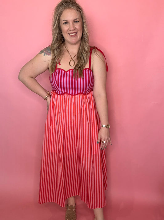 Burst of Flavor Striped Dress