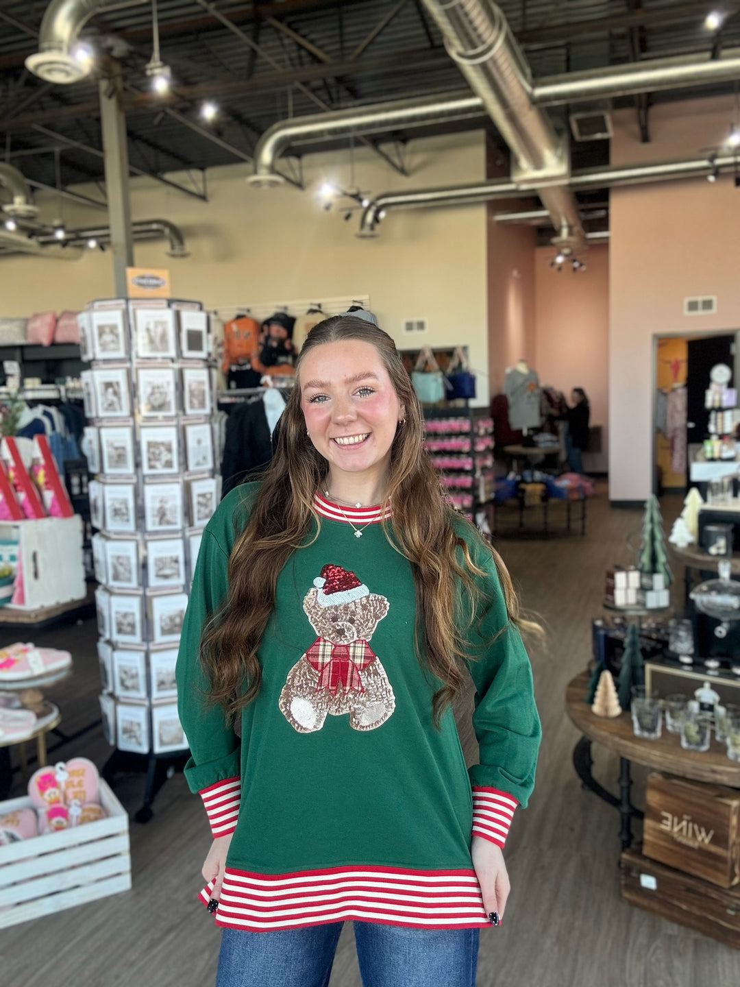 Green Santa Teddy Sweater