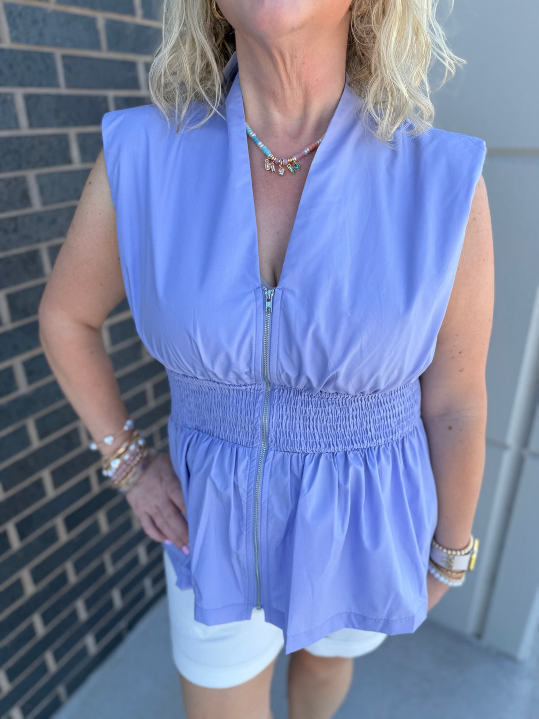 Periwinkle Peplum Blouse
