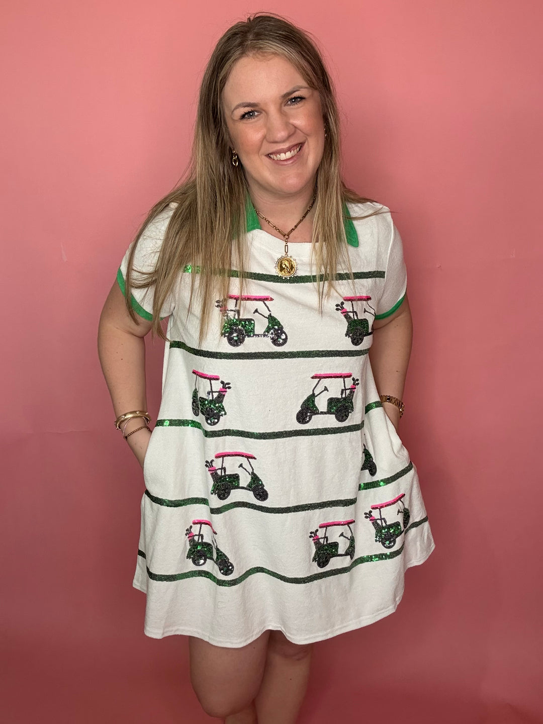 Golf Cart Sequin Dress