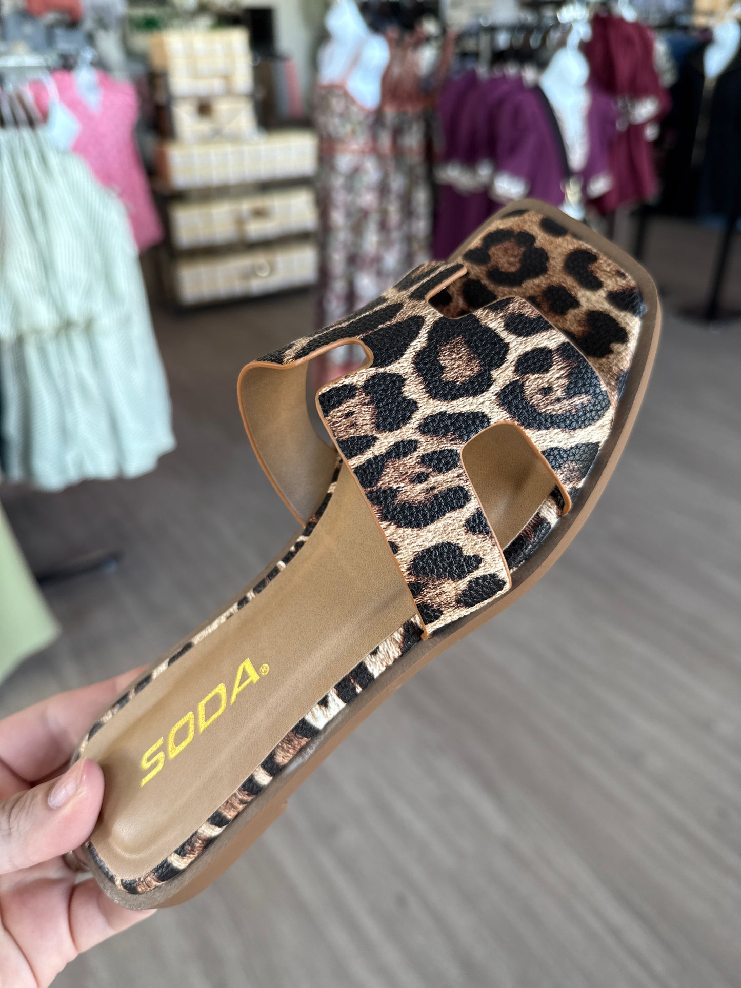 Knit Leopard Sandal
