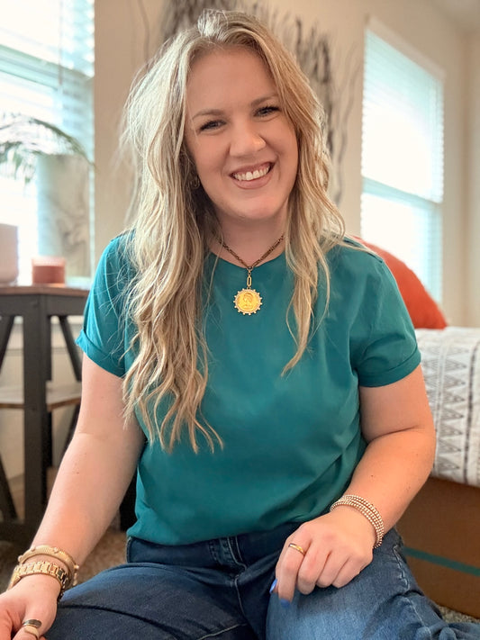Teal Mali Baby Tee