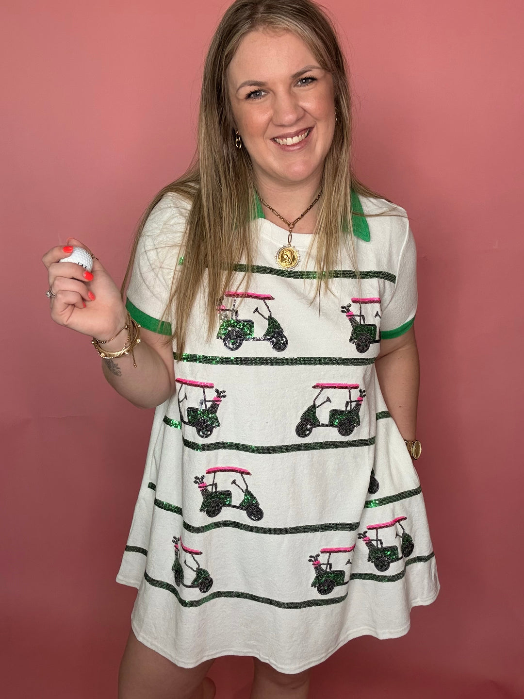 Golf Cart Sequin Dress