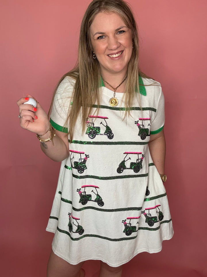 Golf Cart Sequin Dress