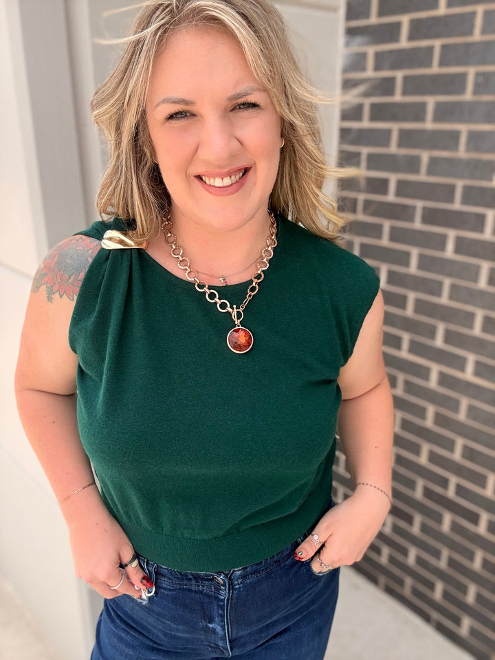 Emerald 5th Ave Knit Blouse