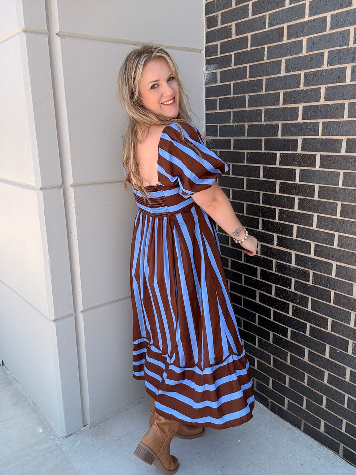 Blue Bell Espresso Scalloped Dress