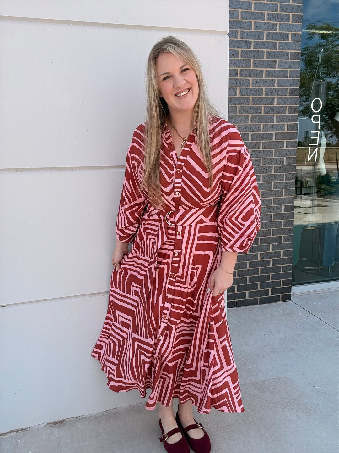 Pink Mocha Mosaic Dress