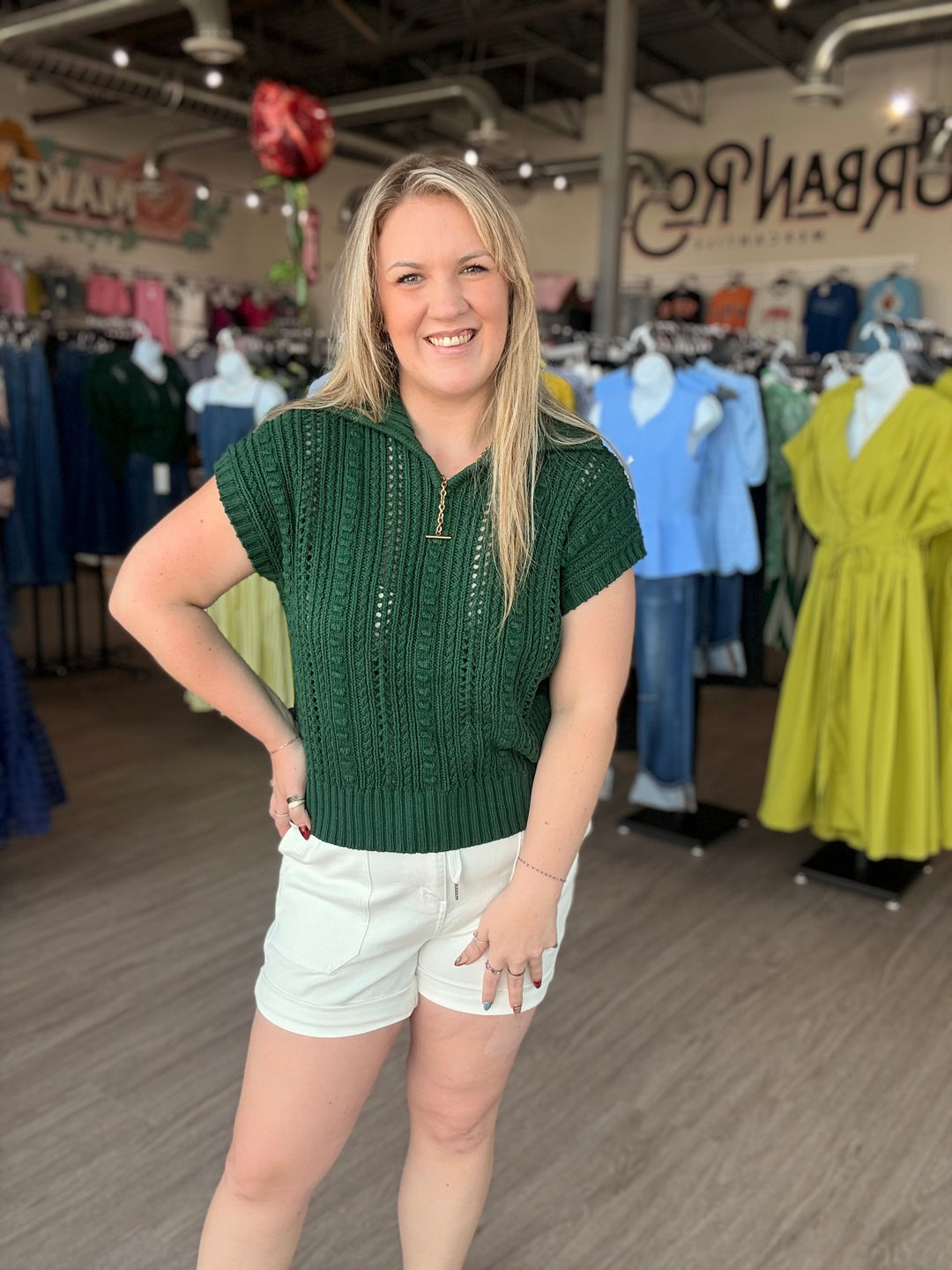 Pine Knit Collared Sweater