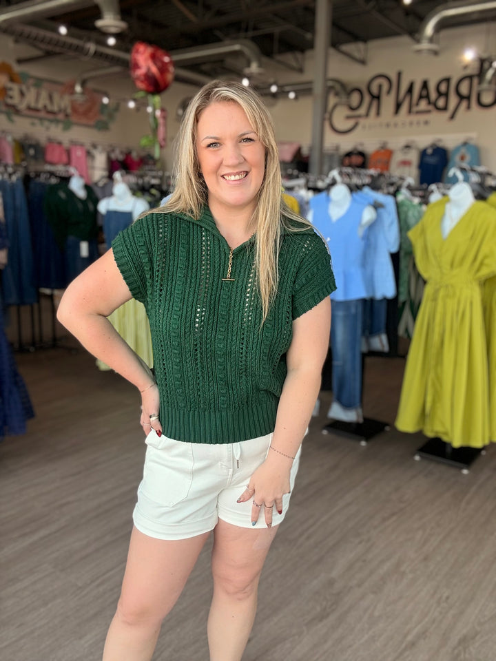Pine Knit Collared Sweater
