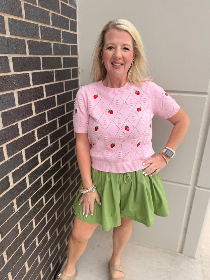 Strawberry Knit Blouse