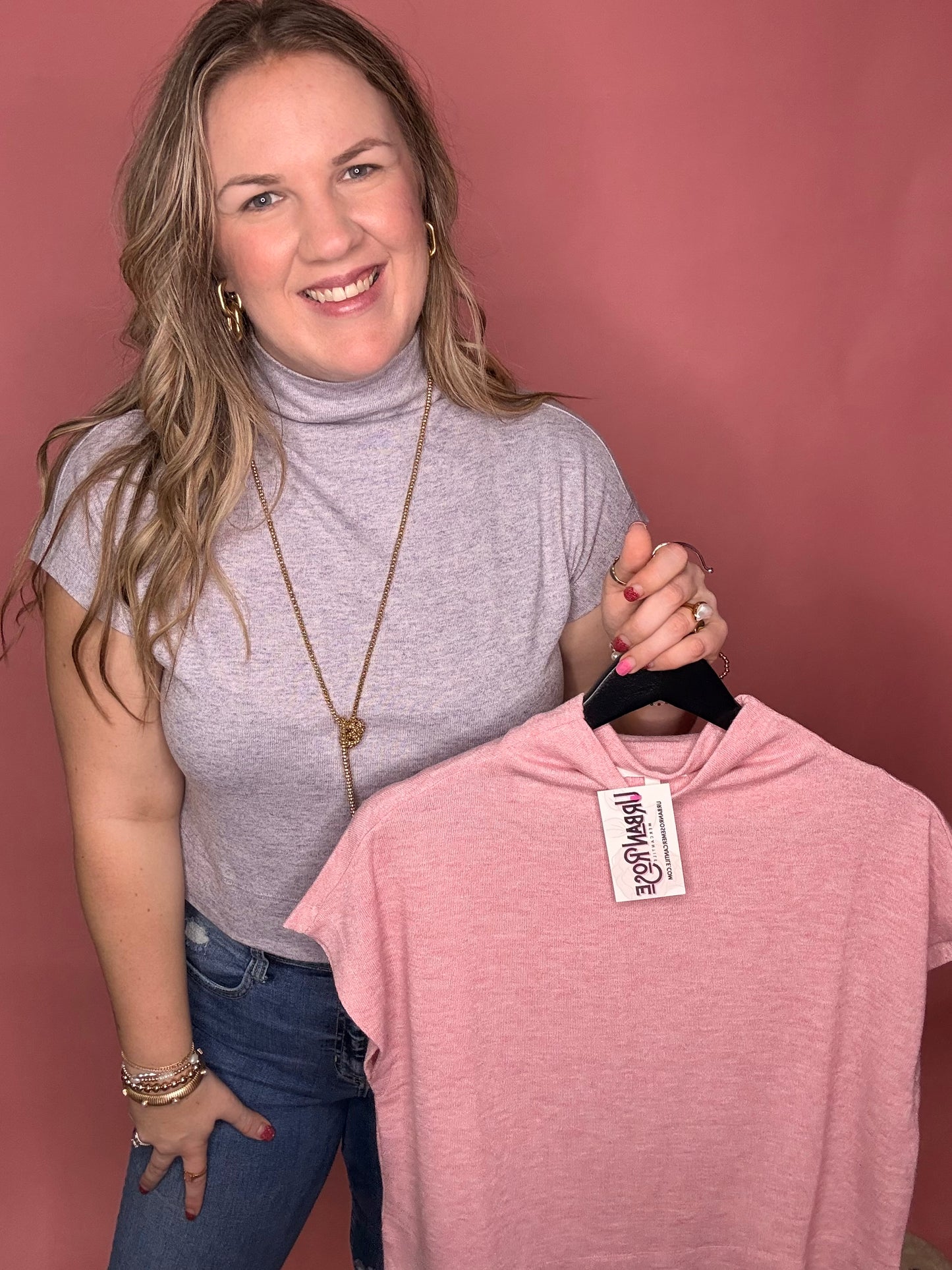 Lavender Mock Neck Top