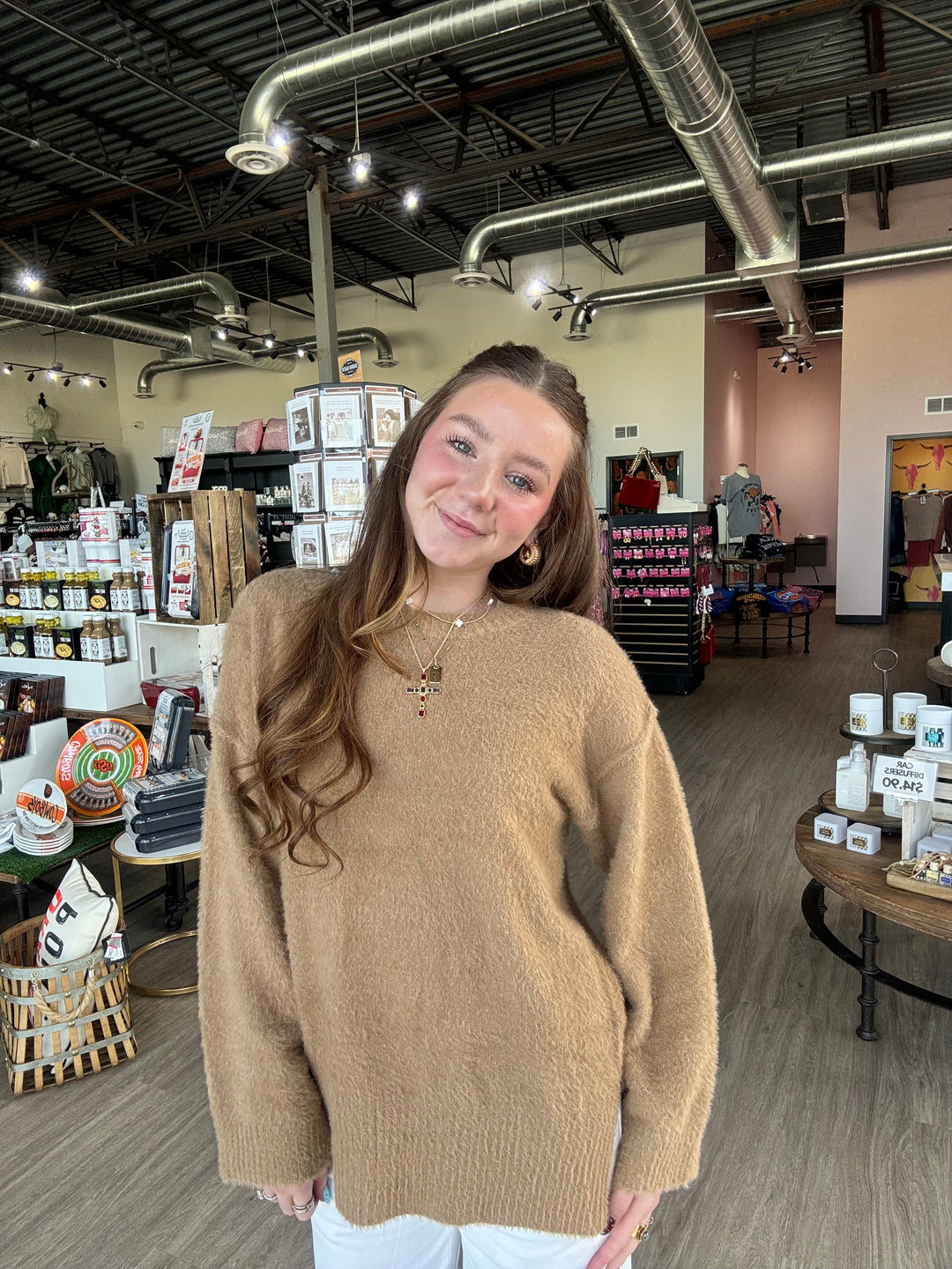Mocha Fuzzy Sweater